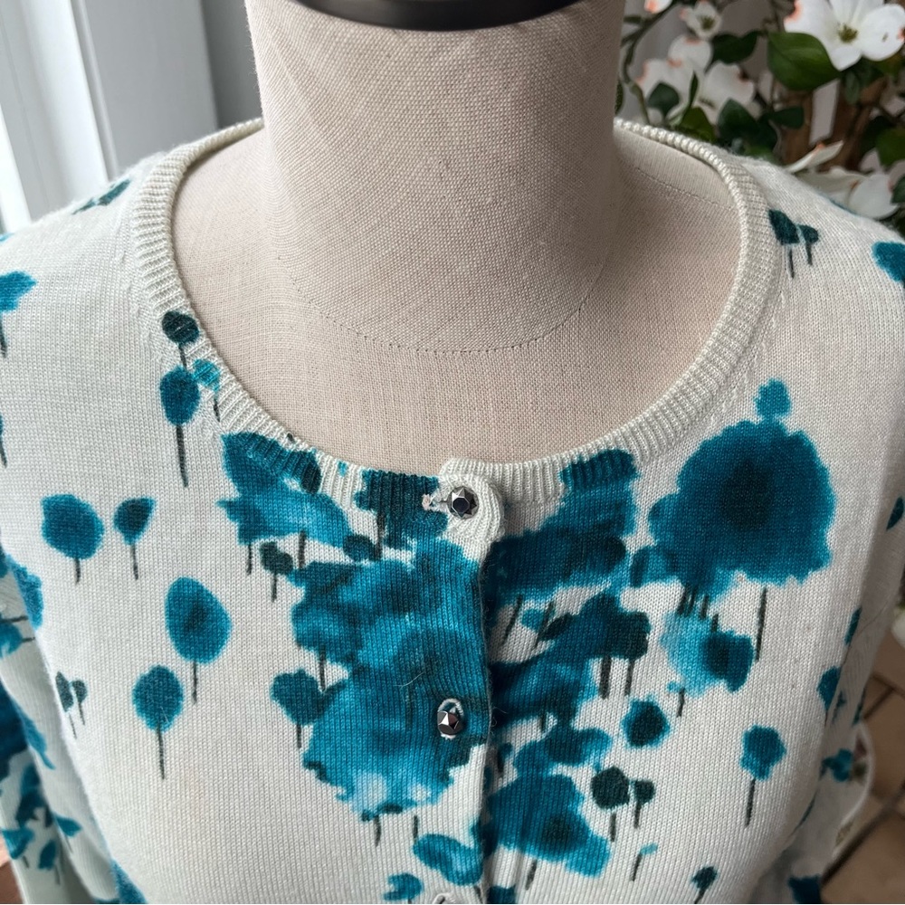 Calvin Klein Abstract Tree Print Cardigan, Size L - Picture 5 of 13